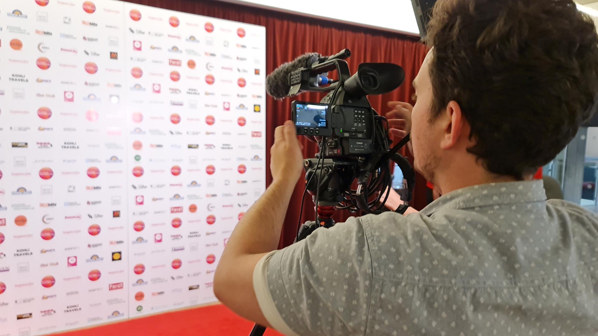 ShortsTV's production team get ready for the red carpet